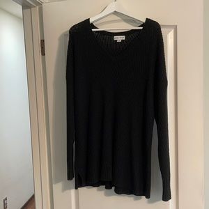 Sweater Weather!!! 2x Ava & Viv long black v-neck sweater